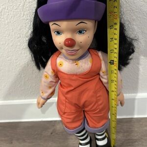 VTG Talking 1996 Big Comfy Couch Loonette Doll Vinyl Plush Clown 18" *untested